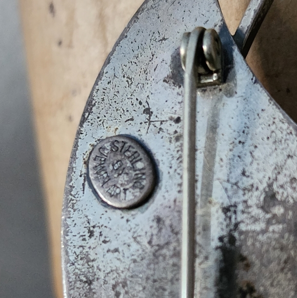 Abstract Modernist Sterling "Star Trek" Brooch By Jewelart - Picture 5 of 5